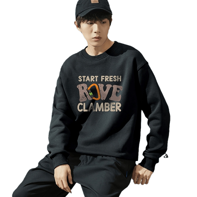 唐狮卫衣春秋男士印花无帽圆领卫