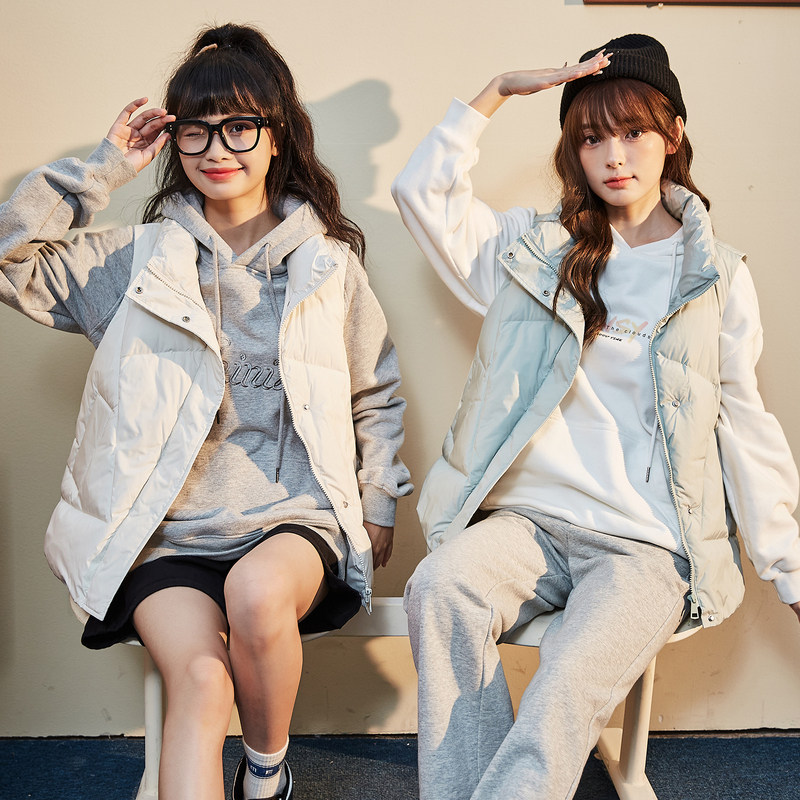 唐狮短款羽绒服马甲女冬装新款韩版羽绒背心秋冬叠穿保暖外套内搭