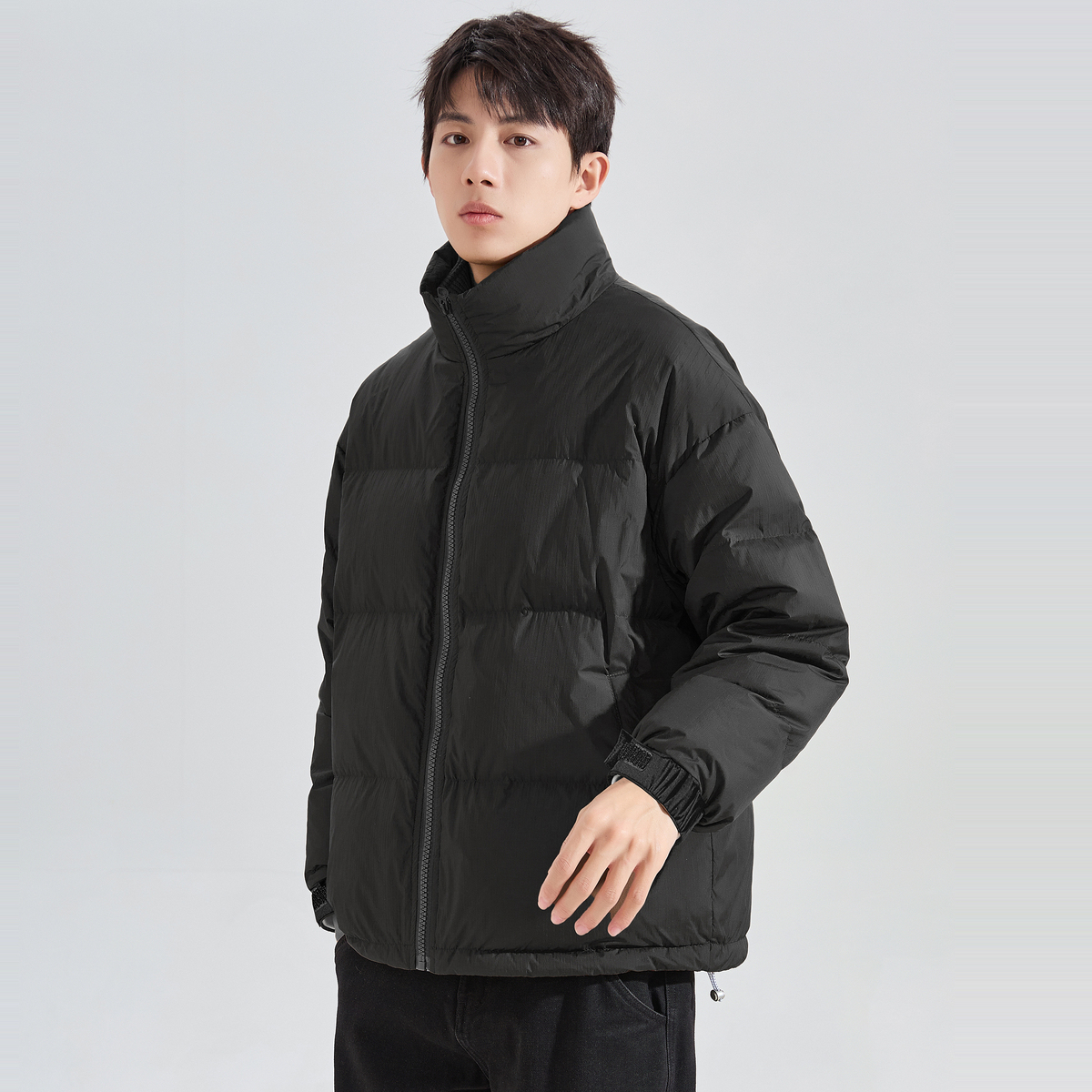 唐狮冬季新款男士羽绒服假两件设