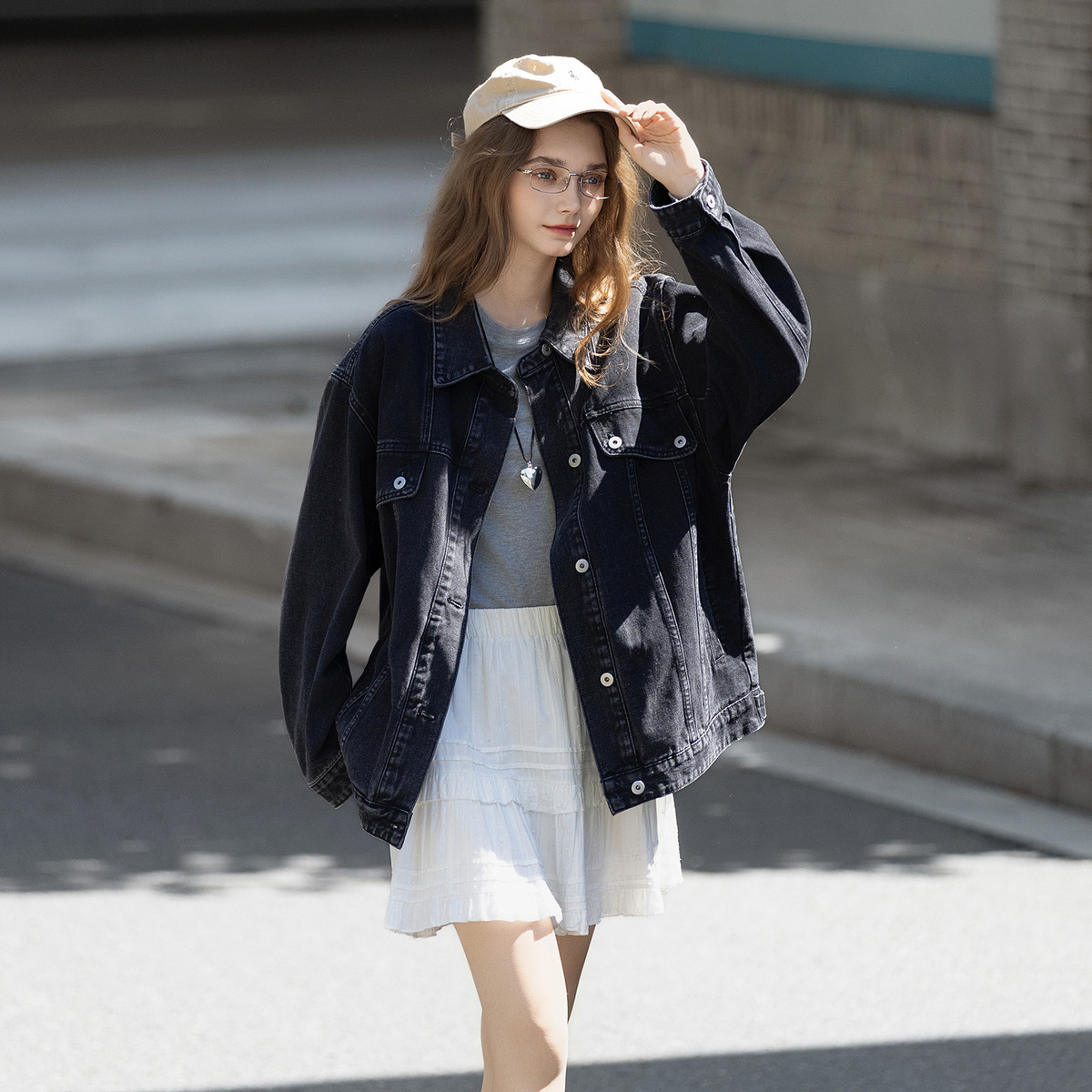 唐狮秋季新款女牛仔外套潮流韩版设计感小众女士上衣宽松爆款TU