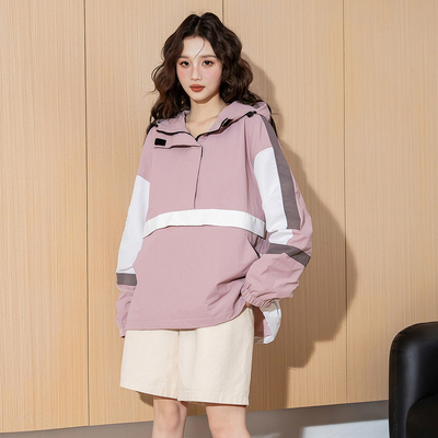 唐狮早春新款外套女连帽工装港风