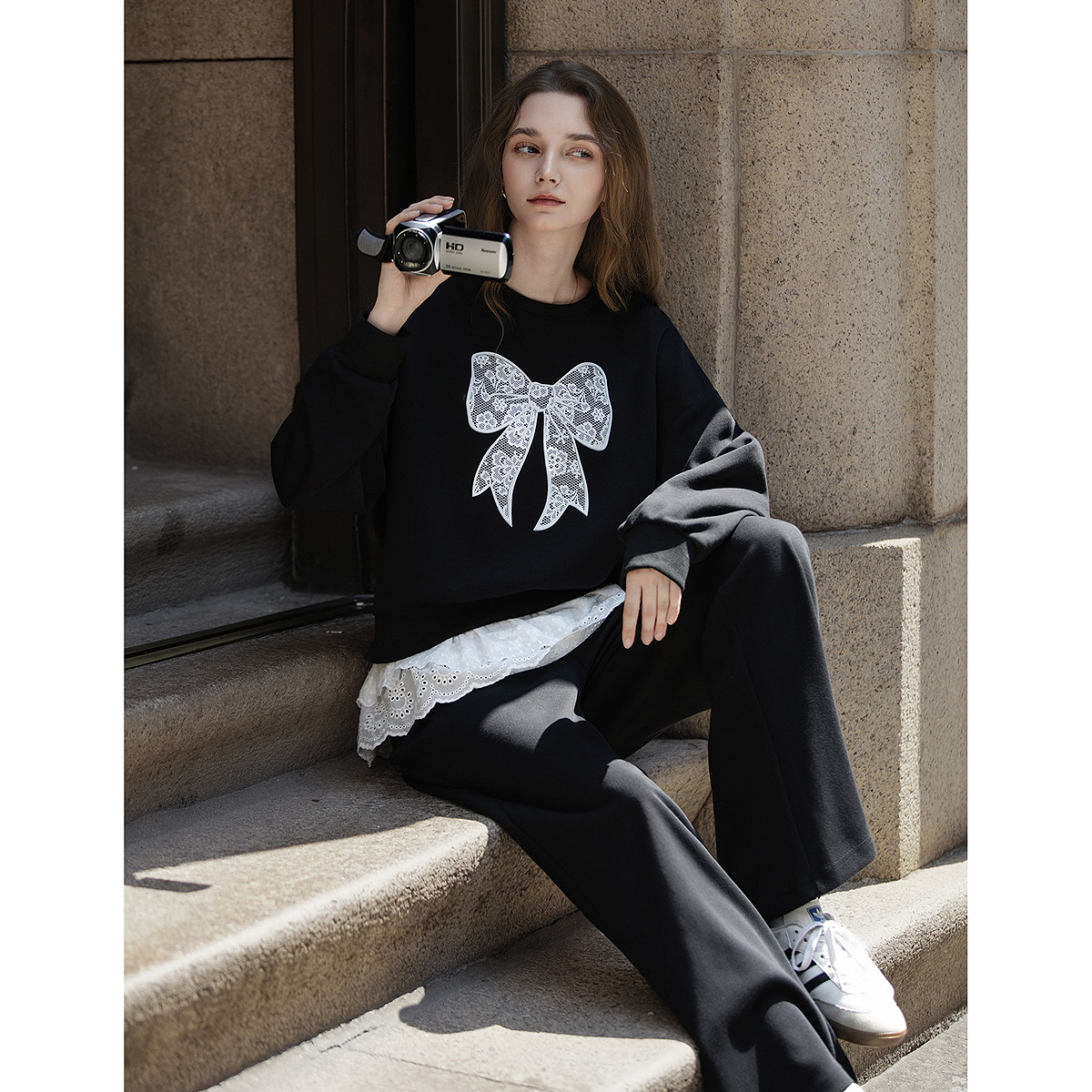 唐狮秋装女套装显瘦气质甜酷女圆领蝴蝶结短卫衣长裤套装女装tuTA,女装/女士精品,时尚套装,淘宝优惠券,粉丝福利购,淘宝优惠卷