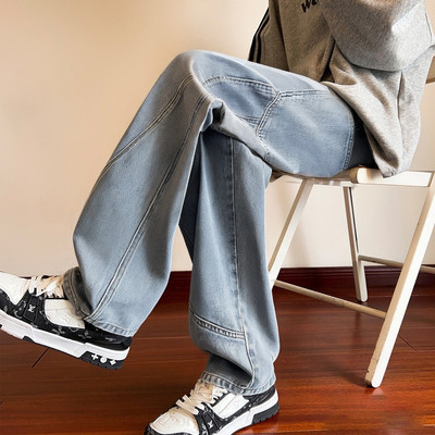 唐狮春秋季新款美式复古牛仔裤男