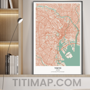 客厅城市巴黎地图装饰画沙发背景墙东京上海深圳悉尼挂画通道玄关