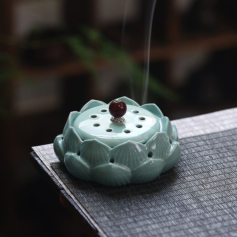 宽和香薰炉莲花创意，红石点缀