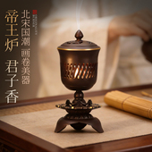 中式 古典宫灯纯铜香炉家用室内香薰炉沉香檀香熏香炉茶室禅意摆件