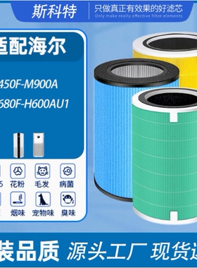 适配海尔空气净化器滤网KJ450F-M900A/650F-H600AU1/500F-EMA滤芯