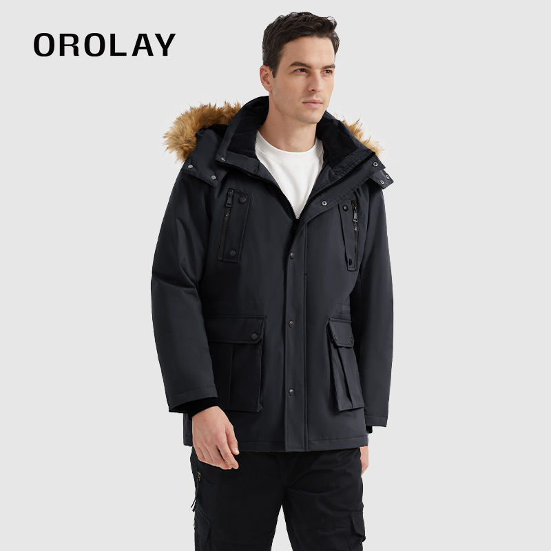 OROLAY加厚冬季工装风棉服