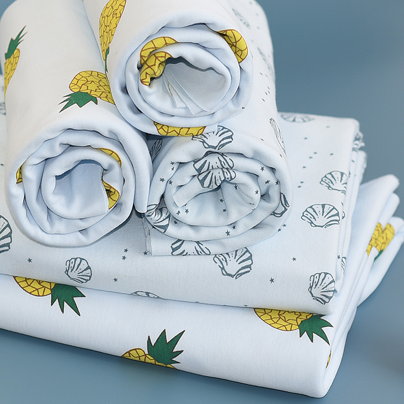 鱼阅宝宝秋衣裤内衣棉布婴儿a类纯棉清新针织面料柔软儿童床品布