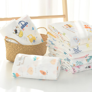 婴幼儿宝宝布料 瑕疵布块清仓 纯棉纱布布头 竹棉竹纤维纱布布组