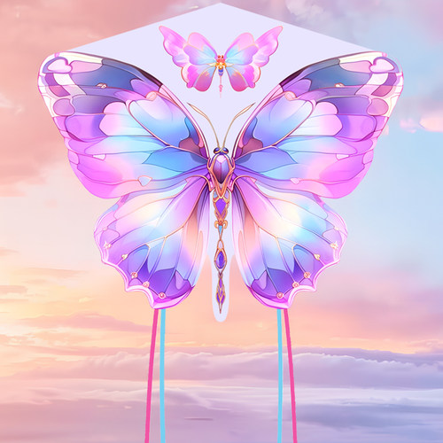 梦幻蝴蝶风筝2025年新款微风易飞儿童大人专用潍坊高档成人风筝