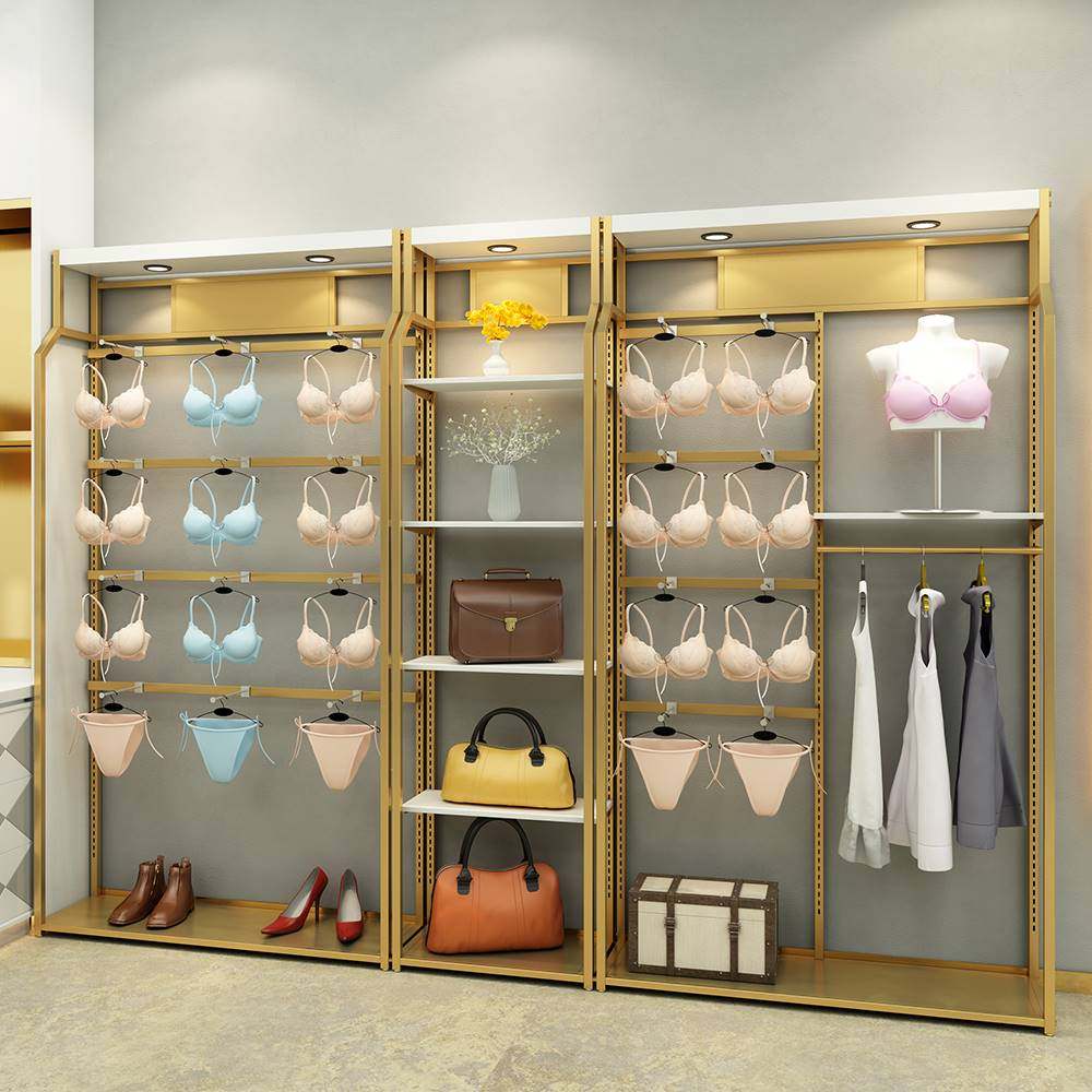 内衣内裤货架落地靠墙内衣店架子家居服陈列展示柜袜子文胸展示架