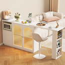 吧台家用客厅现代简约实木奶油风伸缩隔断一体餐边柜子沙发吧台柜