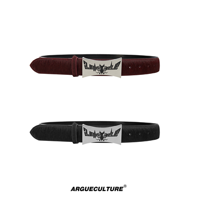 重工马毛皮带，金属牌尽显高级感