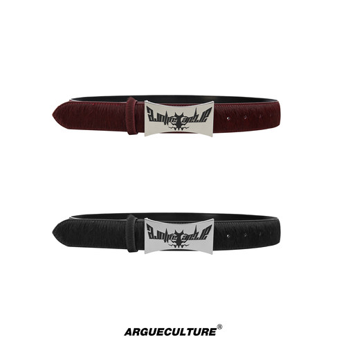 重工马毛皮带，金属牌尽显高级感