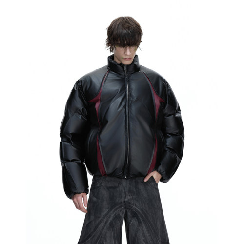 解构撞色冬季加厚保暖棉服