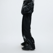 解构设计休闲裤 ArguECulturE黑马 重磅加厚马绒毛拼鳄鱼纹阔腿裤