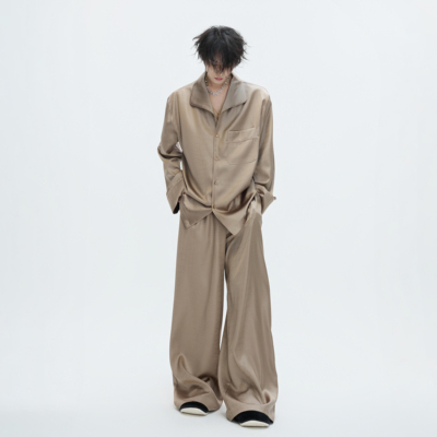 情侣丝滑睡衣垂坠居家服