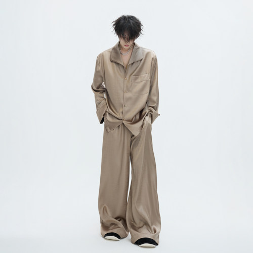 情侣丝滑睡衣垂坠居家服