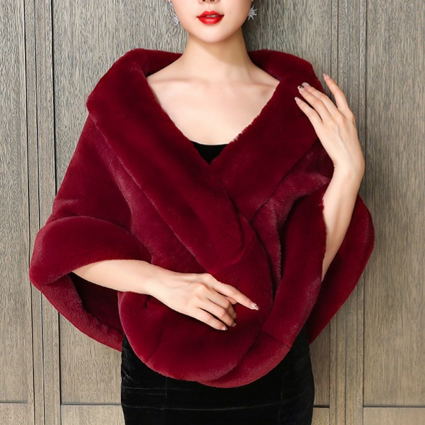 婚礼披肩披风外套时尚冬结婚妈妈