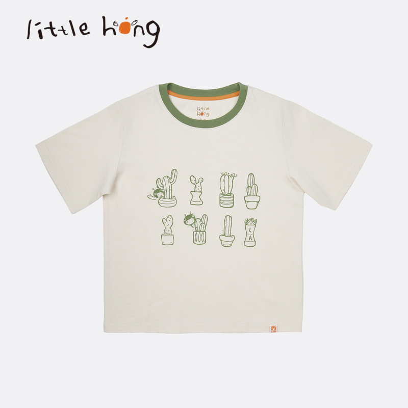 Little Hong childrens short sleeve summer new cotton cartoon print Pullover T-shirt childrens wear | kdtg2203