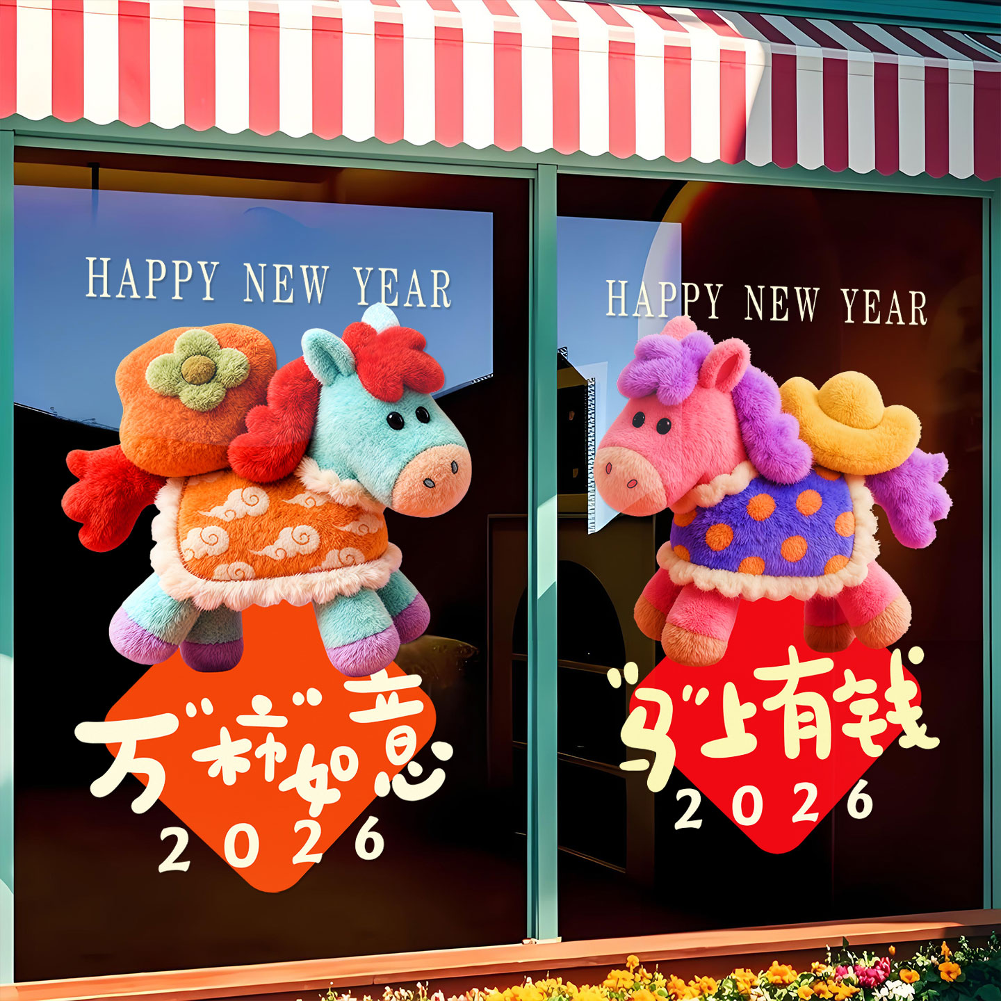 小红书推荐春节窗花橱窗玻璃门贴