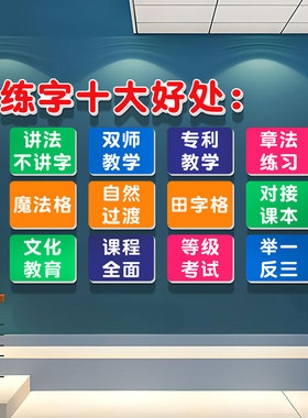 硬笔书法教室培训机构文化墙布置