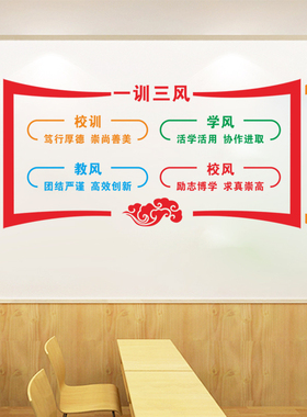 三风校风教风学风校训班风墙贴