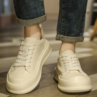 男款小白鞋增高厚底休闲板鞋运动舒适潮流时尚简约英伦百搭鞋子男