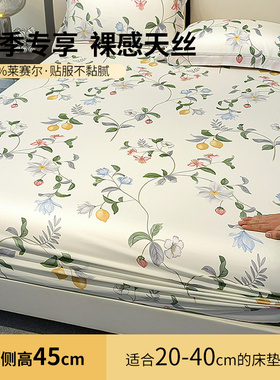 天丝床笠Full99x203cm夏季冰丝床罩Queen153x203床垫床包床单套