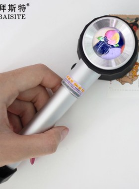 手持放大镜45倍led带灯阅读高带刻度测量清邮票钱币字画鉴定工具