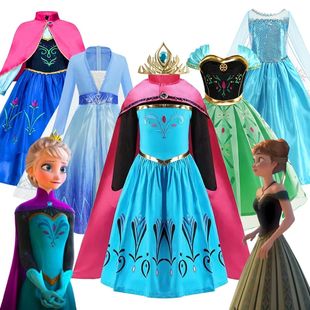 Frozen Elsa Anna Princess Girls Costume Kids Dress Disney Sn