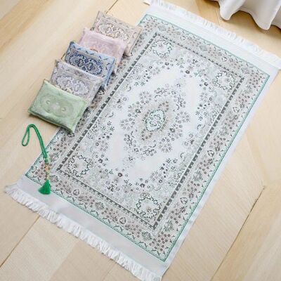 Prayer Rug With Prayer Beads and Portable Bag Gift Soft Mat