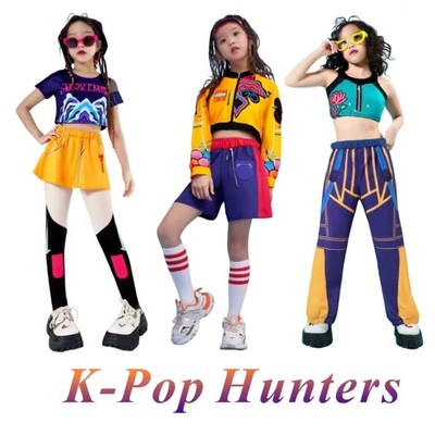 2025 Children Rumi Zoey Mira 3D Print Cosplay Costume Hallow
