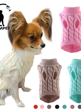 Dog Sweaters for Small Dogs Winter Warm Dog Clothes Turtlene
