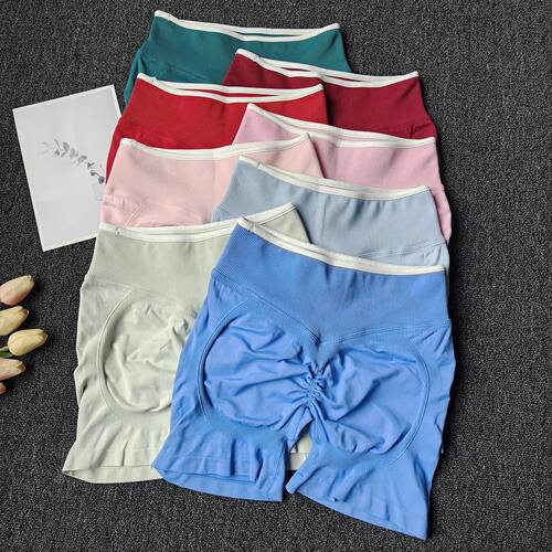Gym Shorts Women Fitness Sports Biker High Waisted Shorts Ru