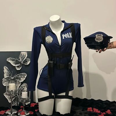 Halloween Sexy Cop Cosplay Erotic Lingerie Policewoman Costu