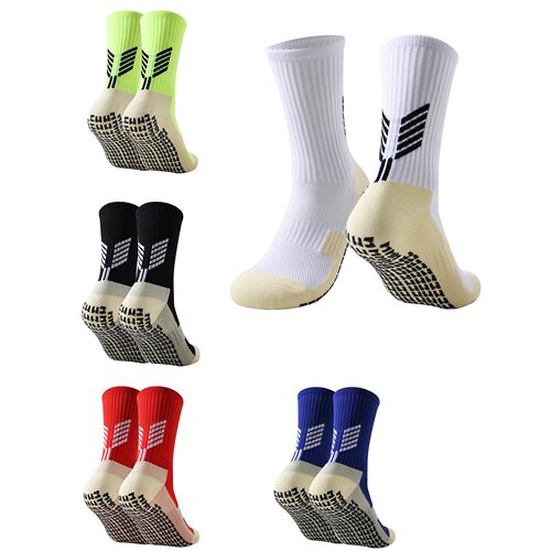 1 Pair Men's Soccer Socks Anti Slip Non-Slip Gripper Pads fo
