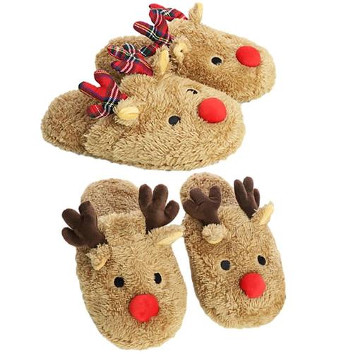 Christmas Reindeer Slippers Indoor Slippers Non-Slip Winter