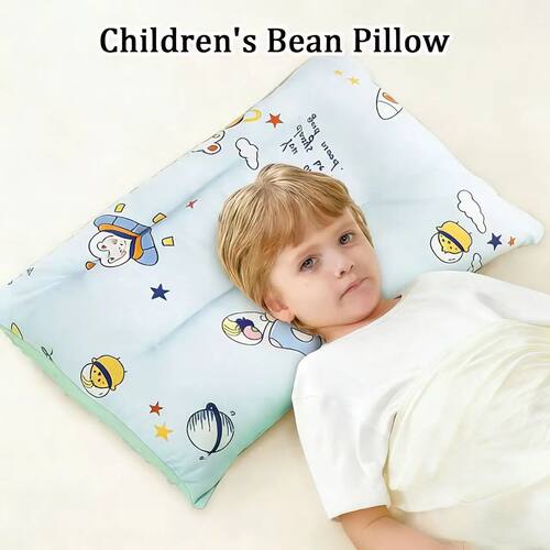 1Pc Cartoon Printed Double-Sided Bean Velvet Newborn Pillow