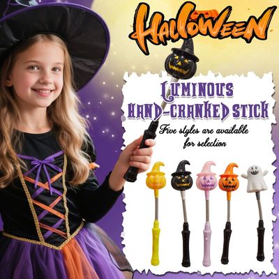 Halloween LED Glow Wands - Pumpkin & Light-Up Stick Ghost Gl