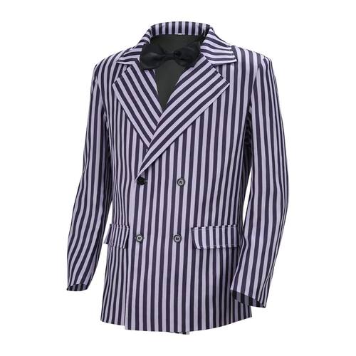 Movie Wed Gomez Cosplay 1920s Gangster Gomez Disguise Stripe