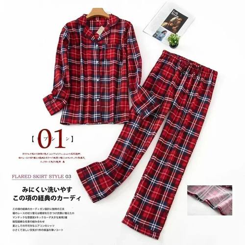 Women's Pajamas Plus Size S-XXXL Clothes Ladies Flannel Cott