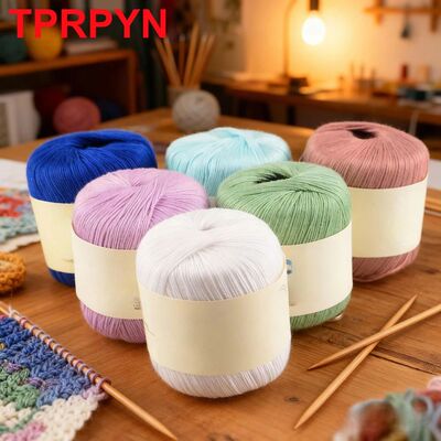 Mercerized Cotton Lace Yarn hand knitting Tencel Cotton Croc
