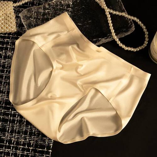 Ice Silk Thin Women's Panties Underwear Breathable Mid Waist