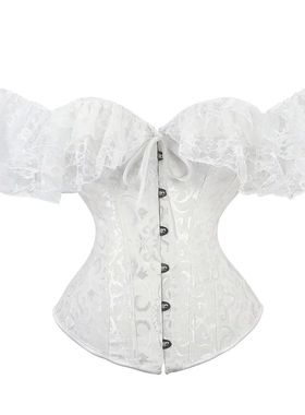 Overbust Corset Tops for Women with Sleeves Vintage Style Vi
