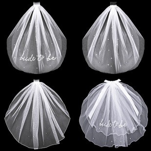 Bride Edge Iron Hair Comb Hair Veil Bachelorette Party Doubl