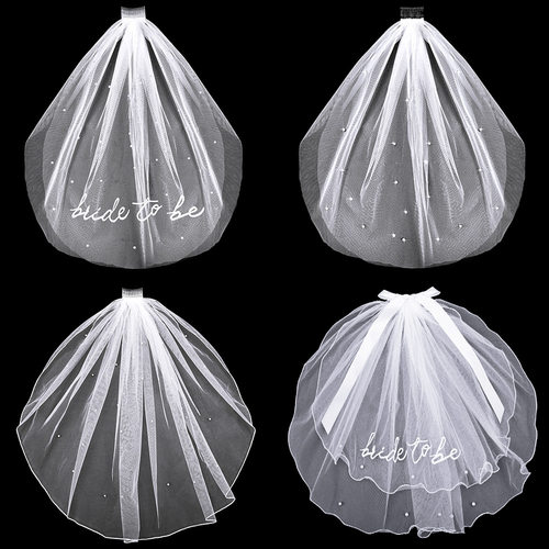 Bride Edge Iron Hair Comb Hair Veil Bachelorette Party Doubl