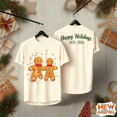 Christmas Gingerbread Candle Gift Pattern T Shirt For Men Ne