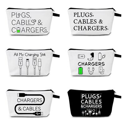 Charger Storages Makeup Bag Charger Plugs Gift for Women Cos